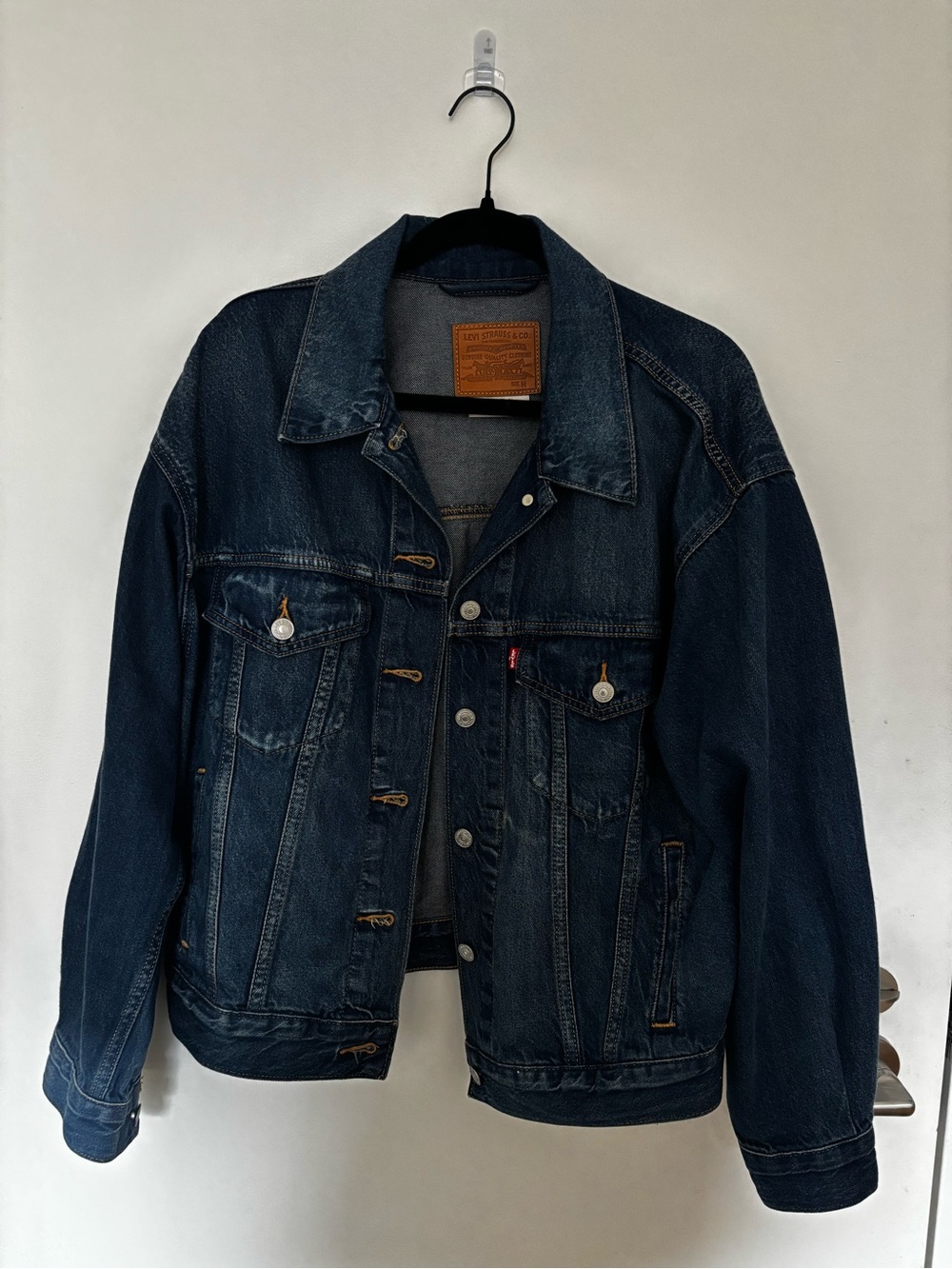 Levi’s Dark Blue Denim Trucker Jacket Size M
